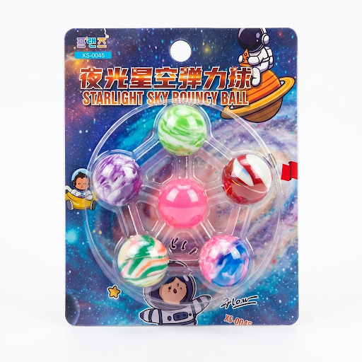 Starlight Sky Bouncy Ball Set – 7 Marble Effect Bouncy Balls