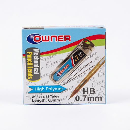 Owner Mechanical Pencil Lead - 0.7mm HB (12 Tubes Box)