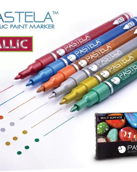 ST Pastela Metallic Acrylic Paint Marker Set Of 6 – 0.7mm