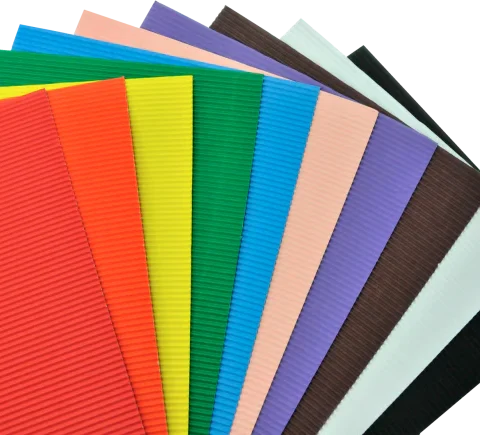 Corrugated Craft Paper Mixed Color Sheets A4 Size Pack of 10