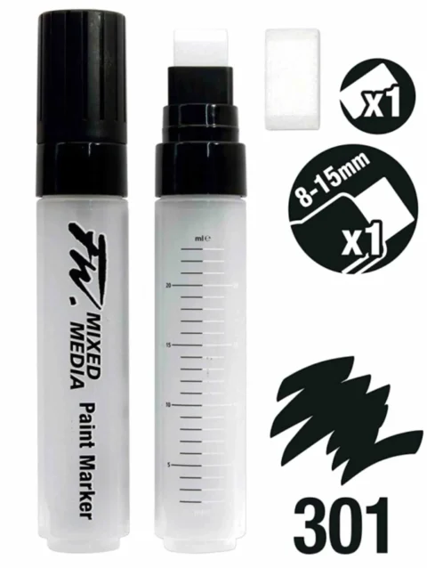 Daler Rowney FW Mixed Media Refillable Paint Marker Large Flat Nib