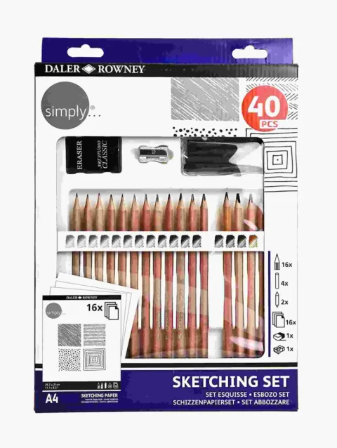 Daler Rowney Simply Sketching Kit 40Pcs