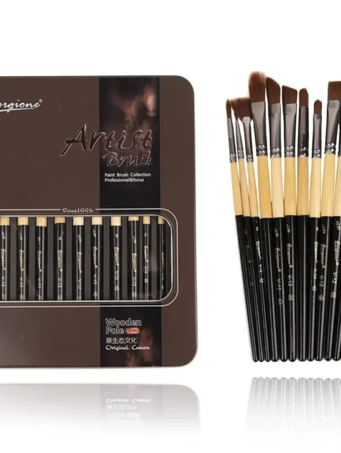 Giorgione Professional Mix Paint Brush Tin Box 12pcs