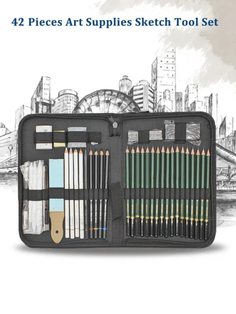 Keep Smiling Sketch Drawing Set Of 42 Pcs