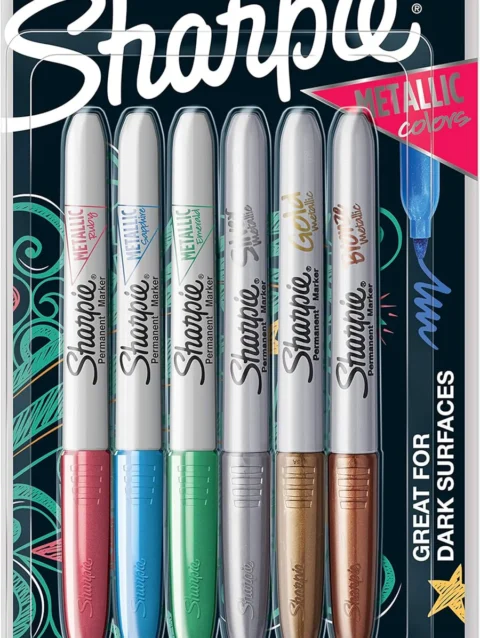 Sharpie Metallic Fine Point Permanent Markers Pack of 6 (2029678)