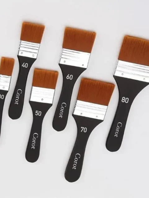 Corot Artist Professional Flat Paint Brush